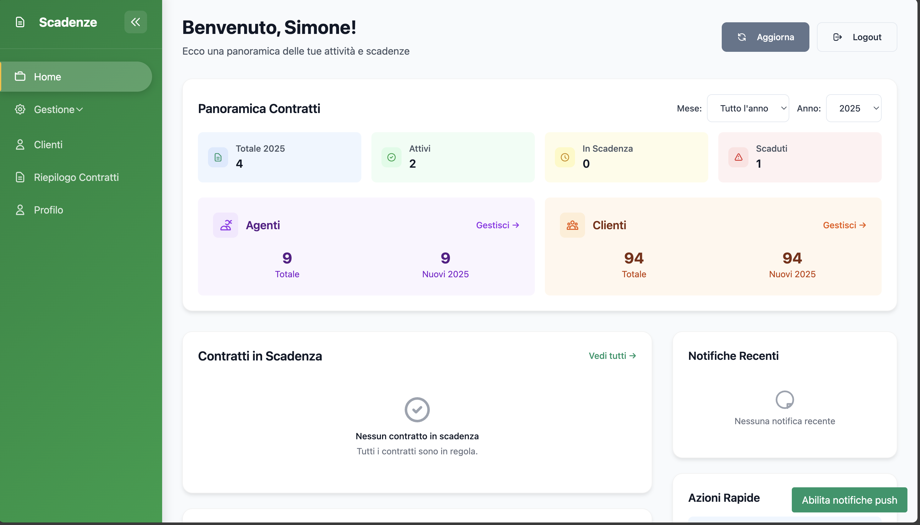 Progetto Scadenze - Full-Stack Developer