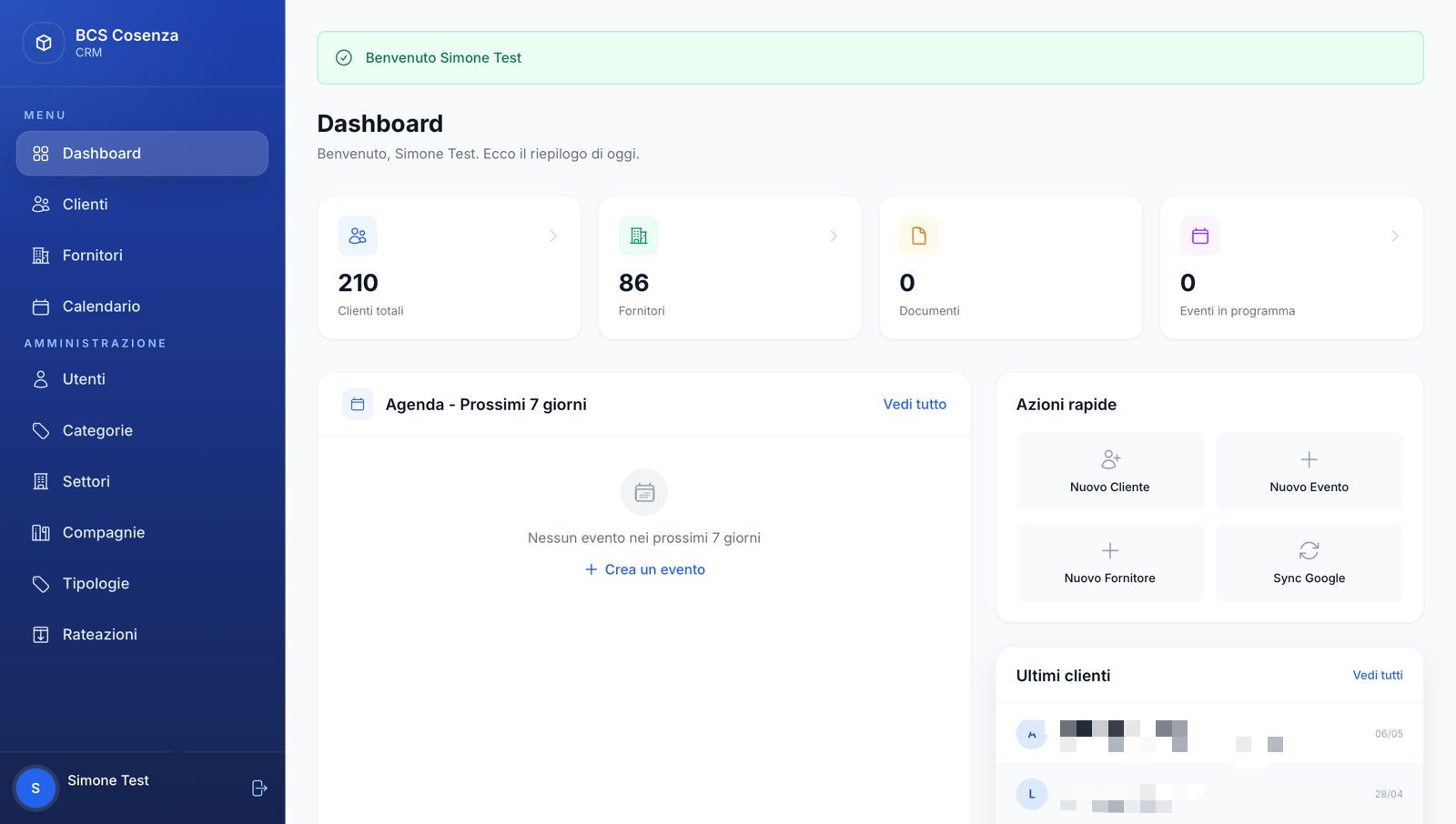 BCSCosenza CRM - CRM Development